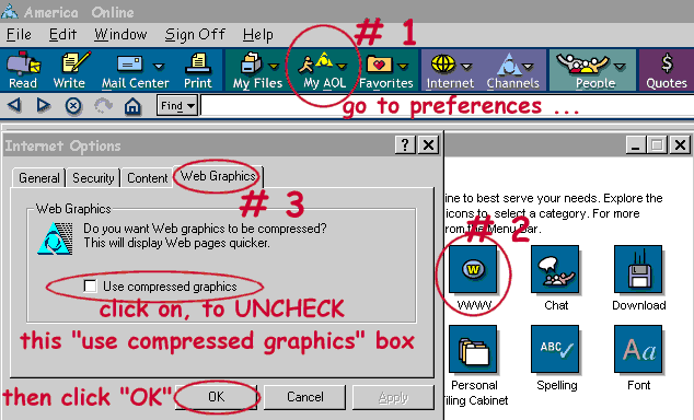 Instructions for AOL 5.0 & 6.0