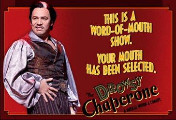One of the Drowsy Chaperone's comic promotional billboards